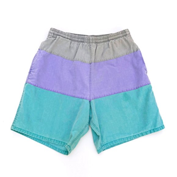 Vintage Other - BEACHWEAR Men's Color Block Vintage Swim Trunks S